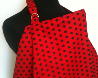 Nursing Cover, Breastfeeding Feeding Cover up, Nursing cover up, Red BlackPolka Dot Nursing cover