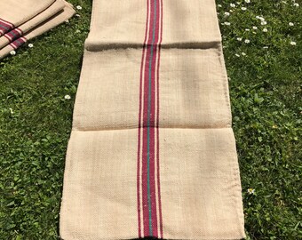 antique linen bag, grain sack, flour sack