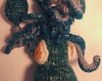 Giant Squid Handmade Knit Stuffed Animal