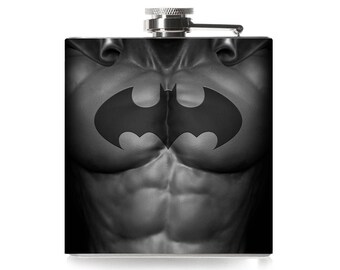 Superhero Flask Stainless Steel 6oz Liquor Hip Flask 21st Birthday Bride Gift Bridesmaid Gift Birthday Gift | F105