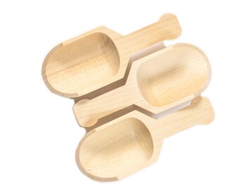 Wood Scoop 4.25 inches-3ct