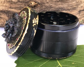 One of a kind Black 2.5 in. 3 chamber Aluminum Grinder