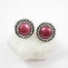 Hot Pink Freshwater Pearl Pave Earring,Solid Sterling Silver Posts, Pearl and Pave Earrings, Pearl Earring, Zircon Pave-1 Pair- SKU:694002