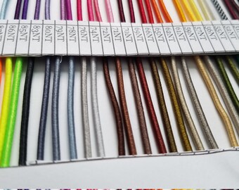 US Seller - choose yardage - 120 shades! - 2mm Elastic Cord - Perfect size for Traveler's Notebooks