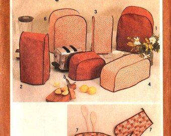 Uncut KITCHEN APPLIANCE COVERS Pattern Simplicity 9532 Mixer Blender Toaster Food Processor Potholder Casserole Mit Sewing