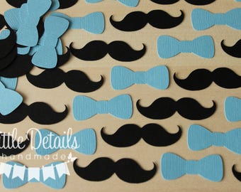 Mustache and Bowtie table confetti