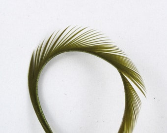 Feathers Goose Biots 4 Dyed Olive GBD08 craft feathers fly tying feathers