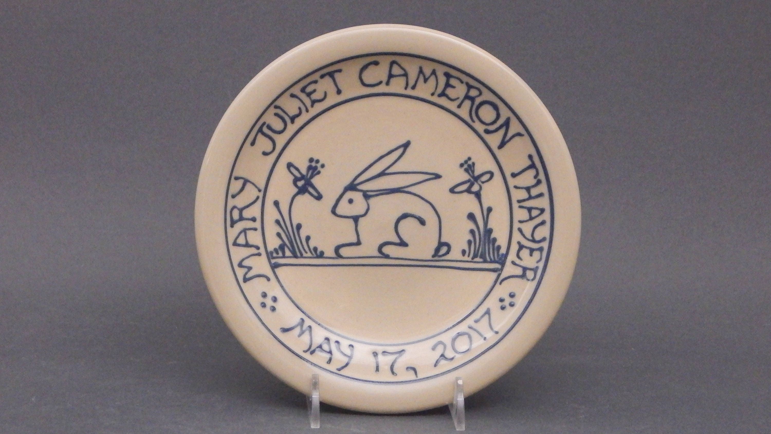 Commemorative Plate Personalized Child's Birth Plate