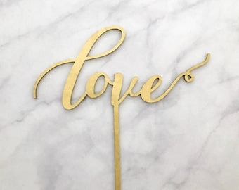 Love cake topper | Etsy