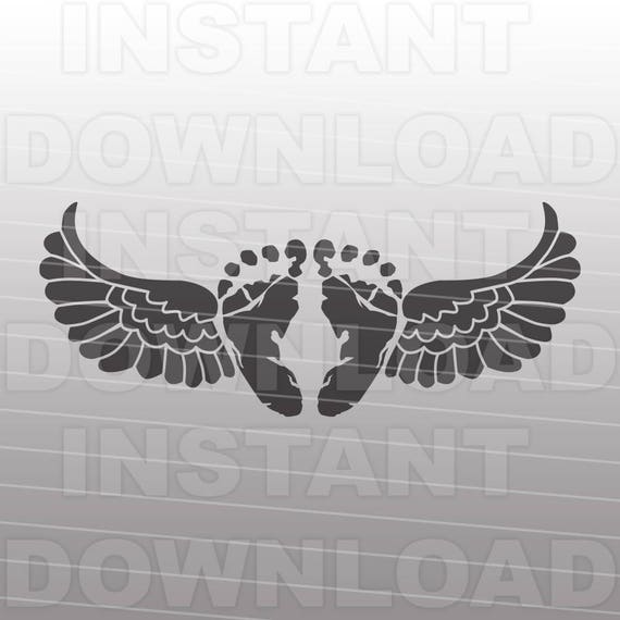 Download Baby Feet SVG FilesAngel Wings SVG FileMemorial svg