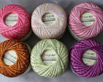 Melange cotton yarn for knitting, lace yarn, crochet yarn, mercerized cotton, melange yarn, yarn for sale, crochet thread