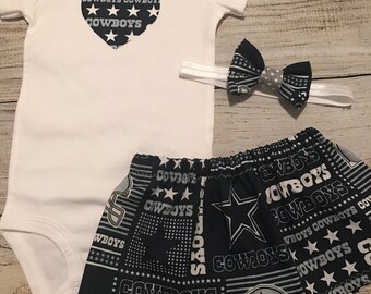 Dallas cowboys baby outfit/ skirt/ bodysuit/ headband