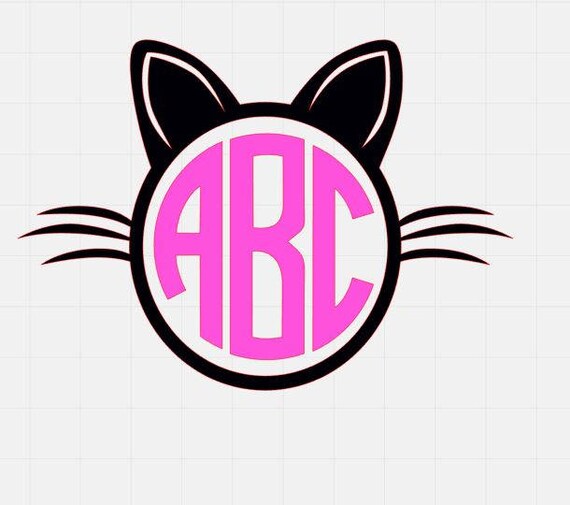 Download Cat Monogram Svg Monogram Svg File Svg Files svg cutting