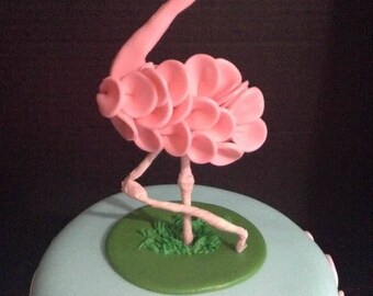 3D Fondant/Sugarpaste Flamingo Cake Topper