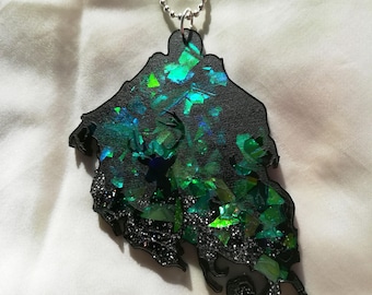 Harry Potter necklace with dementor and Patronus in resin