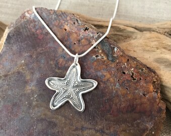 Starfish Fine Silver Pendant