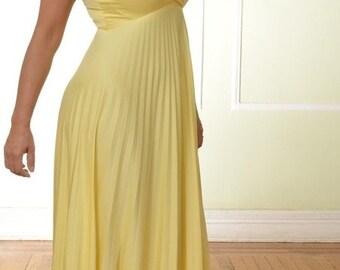 Vintage Maxi Yellow Dress