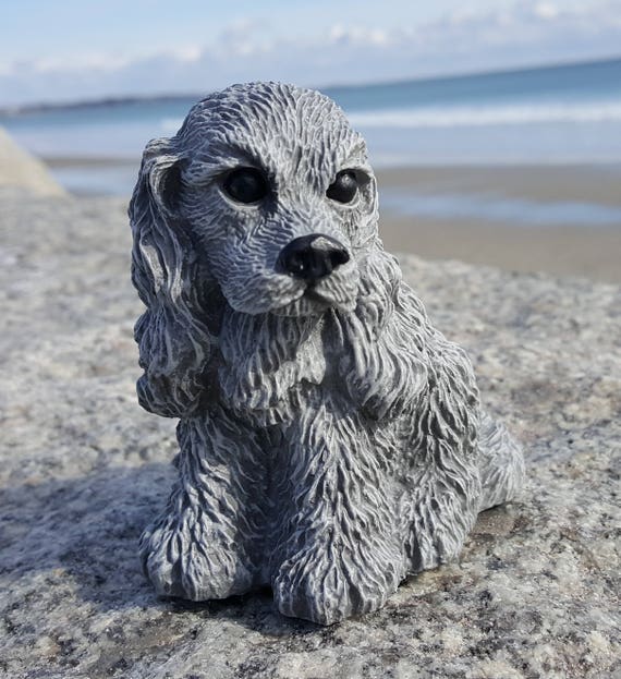 stone cocker spaniel garden ornaments