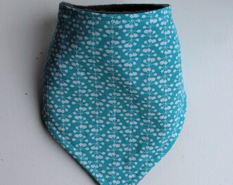 Blue Berries Bandana Bib - Bibdana - Baby Bandana Bib - Drool Bib - Adjustable Snaps