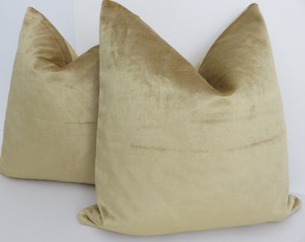 Velvet Pillow Cover -Cotton Velvet Pillow- Pillow Covers -Gold velvet Pillow Cover -Gold Pillow Cover - Gold Velvet Pillow