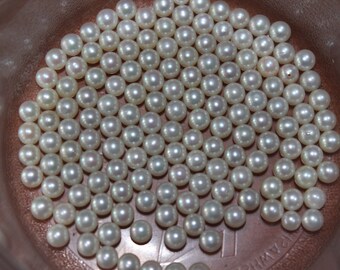 4.5mm AKOYA WHITE PEARLS -New - (25) Pearls