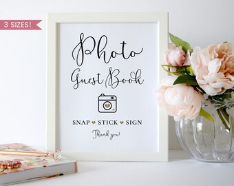 Photo Guest Book Sign,Wedding Photo Guest Book Sign Printable,Photo Guest Book Sign Template,Polaroid Guest Book Sign,Wedding Signs PDF