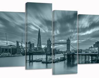 London City/the gherkin/set of 4 new split canvas prints.
