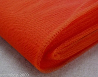 Tulle Netting Dress Fabric 140cm Wide 30 Colour Range - Hibiscus
