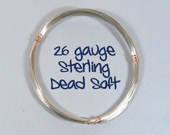 Fil en argent sterling - 26ga DS - Choisissez votre longueur