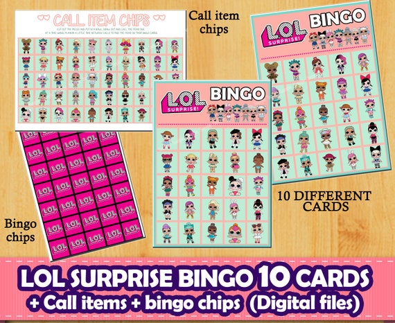 LOL SURPRISE bingo LOL surprise digital fileLol surprise