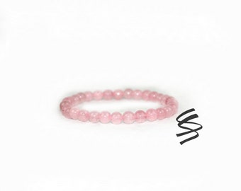 Rose Quartz Bracelet, Rose Quartz Jewelry, Natural Crystal Bracelet, Healing Quartz Bracelet, Chakra Bracelet, Chakra Jewelry, Rose Quartz