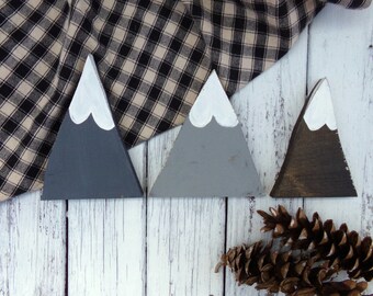 Rustic Mountains Set, Woodland Nursery Decor, Rustic Nursery Sign, Camping Themed Wood Sign, Adventure Awaits, Hiking Decor, Log Cabin Decor