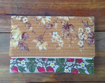 Fold over clutch, party clutch, clutch, large clutch, floral clutch, vintage fabric, floral vintage fabric, foldover clutch, clutch bag