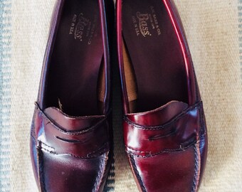 80s Classic Bass Penny Loafers USA Made Size 7