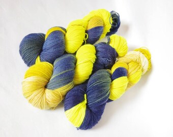 Luxury Hand Dyed High Twist Sock Yarn