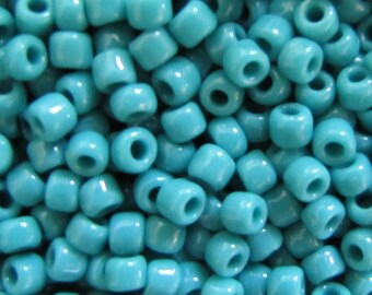 6/0 Turquoise Opaque Seed Beads, 10 grams seed beads, Opaque Turquoise, Turquoise Seed Beads, Beads, # 5197 Japanese Seed Beads, Item #440