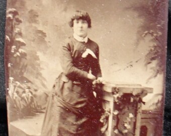 Tintype: Woman with White Collar
