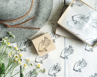 Hand with Roots Rubber Stamp by Brown Pigeon and Tusk and Cardinal, aka Bird in the Hand : A special artist collaboration