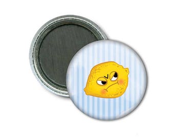 Hangry Lemon 1" Magnet/Citron Frustré Aimant 1"