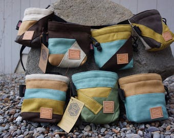 Custom Chalk Bag In Hemp or Cotton Canvas