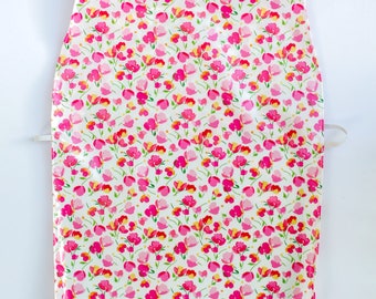 Waterproof Apron - Toddler and Primary - Pink Flowers