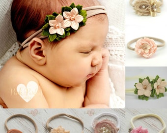 Baby headbands, newborn headband, Nylon headband,Baby girl headbands hair bows ,Baby girl Headband, Baby hair bows, Infant toddler headband.
