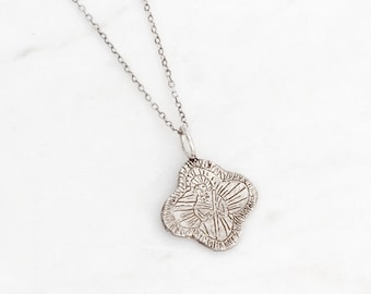 Saint Jude silver medallion necklace