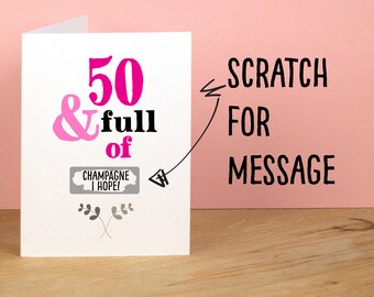 50th Birthday Card Greetings Card for Best Friend Card for Mum Funny Card 50 and Full of Rude Sarcastic Humorous Birthday Card Personal Card