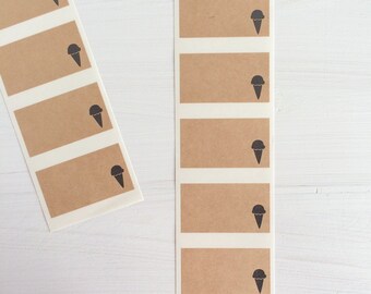 kraft labels - ice cream cone