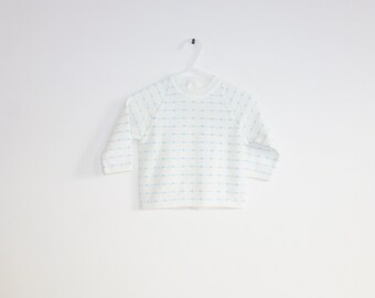 Vintage Blue and White Baby Sweater