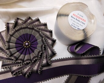 Purple And Brown Pinwheel Cocarde Ribbonwork