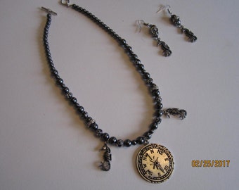 Nautical necklace and earring set by 'Patsy'