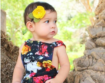Felt Rosette | Felt Rosette Headband - Rosette Flower Headband - Rosette Hair Clip - Baby Headband - Floral Baby Accessories