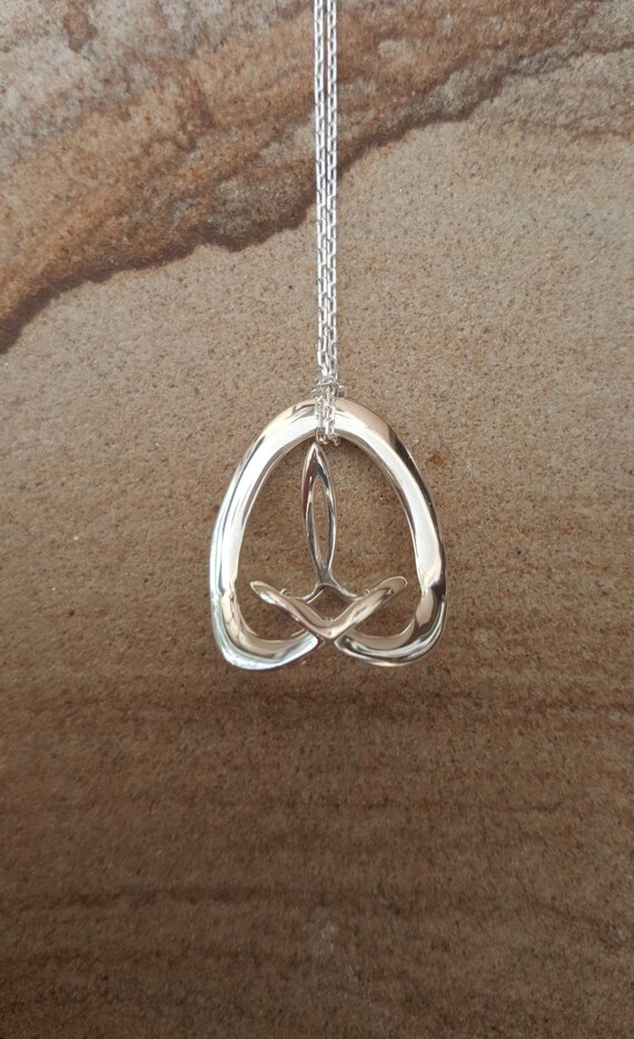3d Music Necklace - "Kindle" - Original Sterling Silver Pendant - Fifth Octave Harmony - Techniflow Soundstill Series